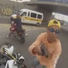 ブラジルで起きたバイクジャックの映像