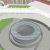 工事完成後の換気塔を上から見たイメージ。