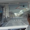 路側に接地された光ビーコン。車載機との間で通信を行い、車載機よりプローブ情報を収集する