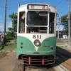 今回売却されることになった800形811号の車体。2012年まで使用されていた。
