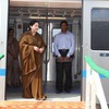 インド南部・チェンナイのメトロが試運転を開始。写真は試運転開始を視察する州政府首相