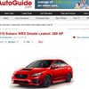 新型スバルWRXの米国仕様のスペックをリークした豪『Auto Guide.com』