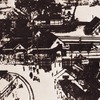 1889年12月11日に開業した「初代博多駅」。現在の出来町公園付近にあった。