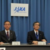 JAXAより、有人宇宙ミッション本部 宇宙飛行士運用技術部山本雅文部長と長谷川義幸理事が登壇。