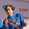 年末の交通安全を呼びかけるため、ゆるキャラ達も集まった。