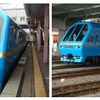 青をベースにした塗装に変更された「Kenji」。12月28日から運転を開始する臨時快速『ふるさと宮古』などで使われる。