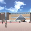 3月16日にオープンするJR下関駅ビルのイメージ。2006年に焼失した駅舎の三角屋根がデザインされる。