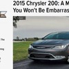新型クライスラー200をリークした米『JALOPNIK』