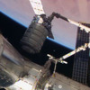 ハーモニーに結合されるシグナス補給船（Orb-1）（出典：JAXA／NASA）