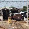 運転体験が行われる大胡電車庫。