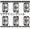 3号車の平面図。リクライニングシートとフリースペースが設けられる。