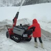 深雪も表面をスライスするようにどんどん除雪できる。