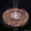 回転しながら原始星へと落ち込むガスのイメージ図（出典：国立天文台）