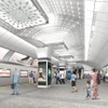 大阪市交通局は御堂筋線梅田駅のアーチ空間リニューアルデザインを決定したと発表。写真は改修プランのイメージ