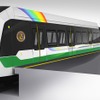 ハワイ・ホノルルに2017年開業予定の鉄道で使用される車両のイメージ図。片側3ドア車の4両編成で、無人の自動運転を行う