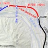 可部線延伸区間の路線図。可部～三段峡間の廃線区間を一部復活させる形になる。