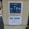 駅の海抜表示はJR北海道だけでなく全国で進められている。写真は岳南電車（静岡県）の岳南富士岡駅に設置されている海抜表示板。