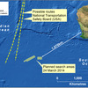 マレーシア航空370便の捜索エリア