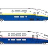 E4系の車体デザイン変更前（上）と変更後（下）のイメージ。かつてE1系で採用されていた「朱鷺色」の帯が復活する。