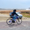 ヤマハ発動機の電動アシスト自転車「PAS Brace XL」で九十九里浜沿いの自転車道を走る