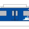 「ANA特別塗装」が施される600形「KEIKYU BLUE SKY TRAIN」のイメージ（先頭車）。3月30日から運行を開始する。