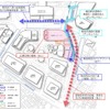 新ビルの位置。敷地周辺の地下道の整備や歩道の拡幅なども行い、地下・地上・デッキレベルの3層歩行者ネットワークを強化する。