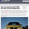 BMWがニューヨークモーターショー14でM4カブリオレを初公開する可能性を伝えた『BIMMER TODAY』