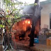 タイ財務省近くで火事