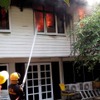 タイ財務省近くで火事