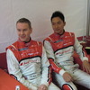 今季の#21 Audi R8 LMS ultraは、ライアン（左）と藤井のコンビ。