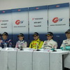 左から第2戦のNクラス3位小泉、2位久保、優勝三浦、総合の優勝高星、2位勝田、3位山下。