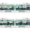 京阪大津線の600形に施される「鉄道むすめ」のラッピングイメージ。5月1日から9月30日まで石山寺～坂本間で運転される。