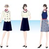 『伊予灘ものがたり』アテンダントの春夏用制服イメージ。