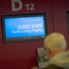初期長時間フライト試験中の機内
