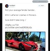モナコで起きたラ・フェラーリとVWゴルフの事故を伝えた『Auto Bant』のTwiｔter