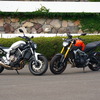 ヤマハ MT-07（左）とMT-09（右）