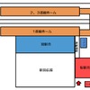 湯沢駅の現駅舎と仮駅舎の位置。7月26日から仮駅舎の使用を開始し、現駅舎は解体されることになる。