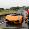 ランボルギーニ アヴェンタドールの独アウトバーンでの車両火災（『wreck edexotics』）