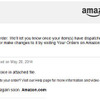 Amazonを装う偽メール