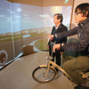 自転車シュミレーターが下水道展’14大阪に