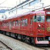 鉄道博は長野の鉄道会社が協賛する。写真はしなの鉄道の観光車両「ろくもん」。