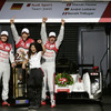 今年のルマンを制したのはロッテラー組のアウディだった（ロッテラーは左から2人目）。写真：AUDI