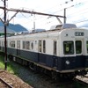 7253号編成の引退により、7200系は写真の7255号編成1本のみとなる。こちらも「まるまどりーむ号」として改装されている。