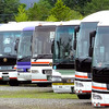 会場のバス駐車場はまさに“バスの博覧会”