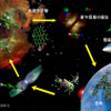 宇宙の生命素材物質の形成過程を解明（出典：国立天文台）