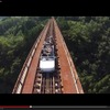 高千穂あまてらす鉄道がこのほど公開した動画の一コマ。高さ日本一の高千穂橋りょうをラジコンヘリで空撮した。