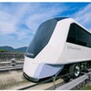 三菱重工が開発した「高速新交通システム」。最高速度は120km/hで、従来型の新交通システムの約2倍となる。