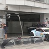 ピットレーンでの設営作業の様子