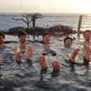 1日の走行でかいた汗は露天風呂で流す。元町にある「浜の湯」にて（撮影：にわサイクリングツアーズ）