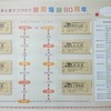 御殿場線80周年「セット入場券」の裏面イメージ。「開業80周年」ではなく線名の命名から80周年になる。
